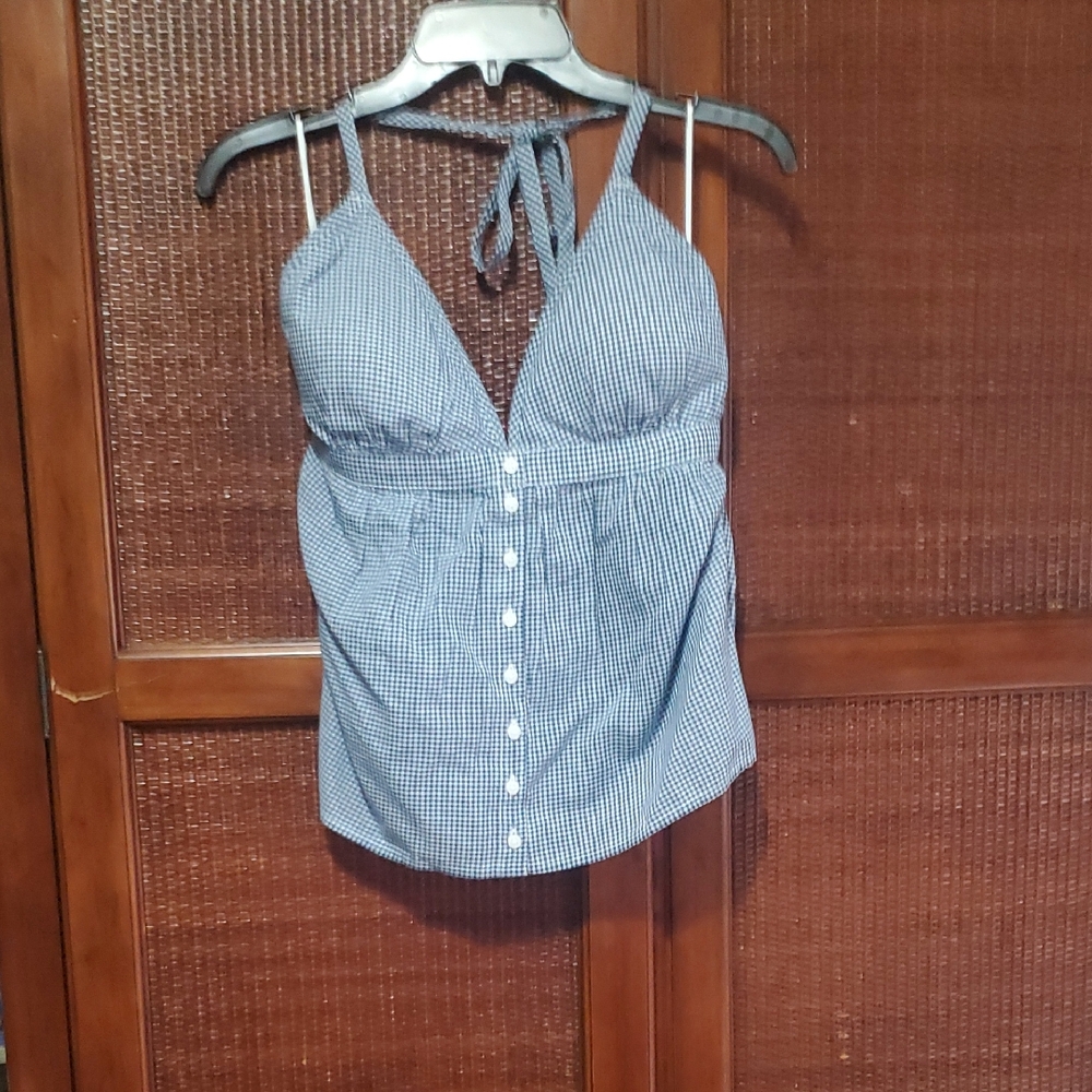 Hollister Navy Gingham Camisole
